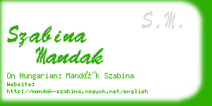 szabina mandak business card